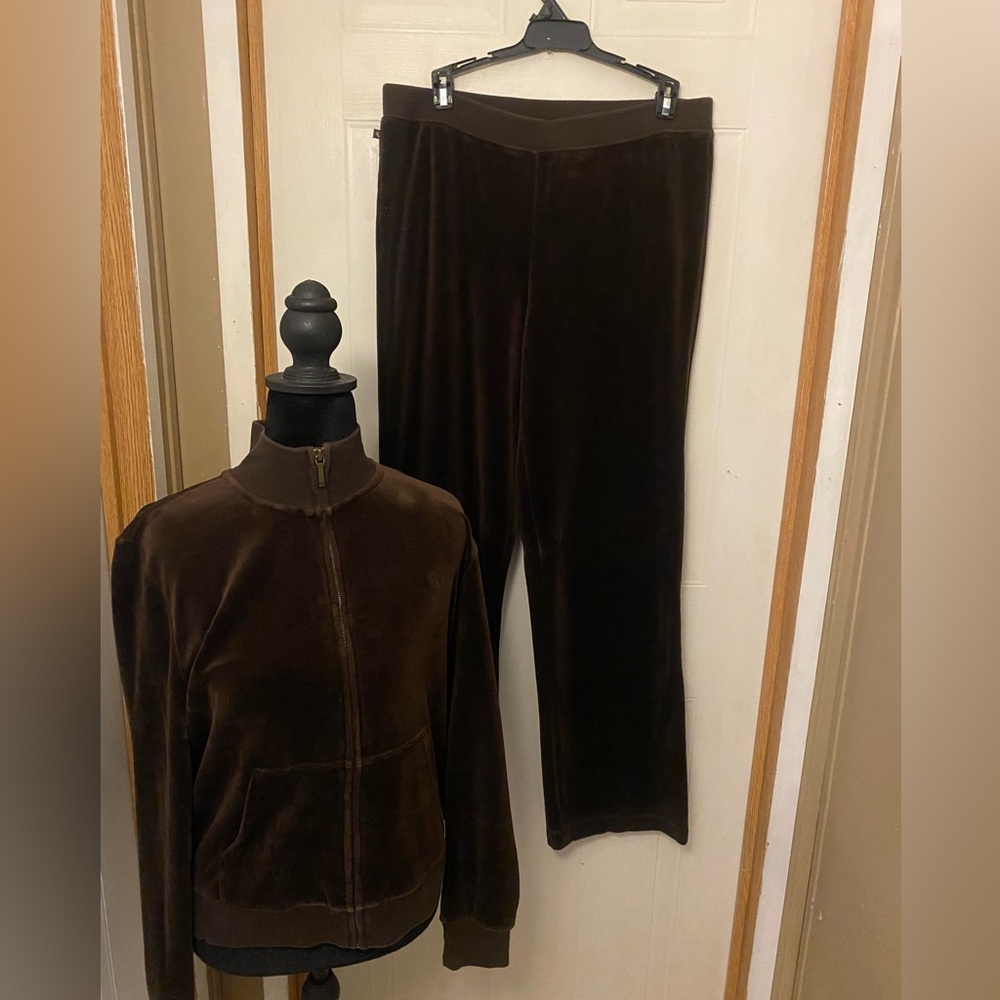 Lauren Ralph Lauren Chocolate Brown Velour/Velvet Tracksuit